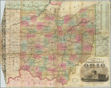 Ohio Map By Joseph Hutchins Colton / John M. Atwood