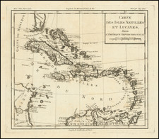 Caribbean and Bahamas Map By Louis Brion de la Tour