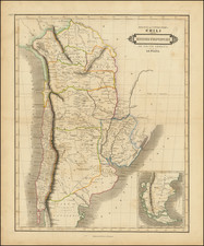 Argentina, Chile and Paraguay & Bolivia Map By David Lizars