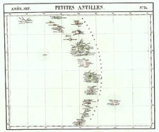 Caribbean Map By Philippe Marie Vandermaelen