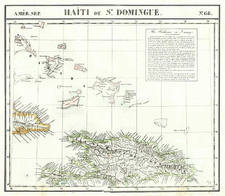 Caribbean Map By Philippe Marie Vandermaelen