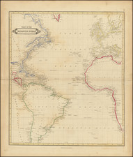 Atlantic Ocean Map By William Home Lizars