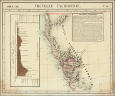 [ San Francisco Bay, North Coast & Monterey Bay Region ]  Amer. Sep.  No. 46  Nouvelle Californie  By Philippe Marie Vandermaelen / Alexander Von Humboldt