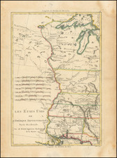 South, Mississippi, Arkansas, Midwest, Illinois, Plains and Missouri Map By Rigobert Bonne