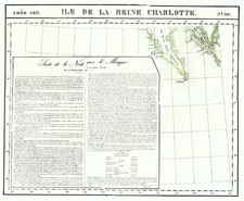 Alaska and Canada Map By Philippe Marie Vandermaelen