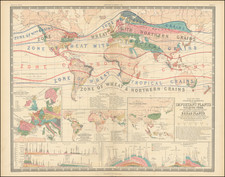 World and Natural History & Science Map By W. & A.K. Johnston