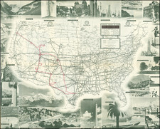 United States Map By Continental Trailways 