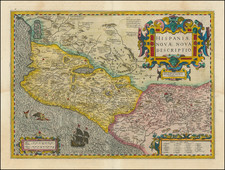 Mexico Map By Jodocus Hondius / Gerhard Mercator