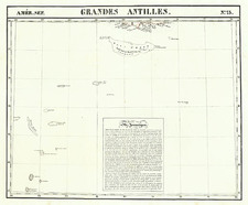 Caribbean Map By Philippe Marie Vandermaelen