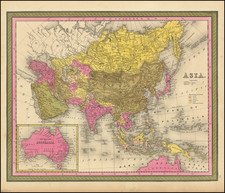 Asia [with inset:] New Holland or Australia. By Samuel Augustus Mitchell