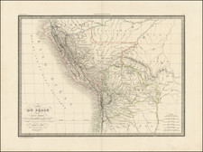 Paraguay & Bolivia and Peru & Ecuador Map By Alexandre Emile Lapie