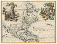 North America Map By Johann Justine Gebauers