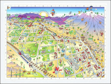 Pictorial Maps, California and Other California Cities Map By MetroGuide USA