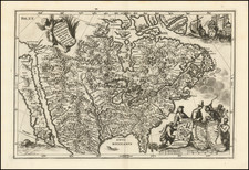 North America and California as an Island Map By Heinrich Scherer