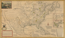 United States and North America Map By Herman Moll