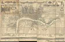 London Map By Robert Morden / Philip Lea / London Topographical Society