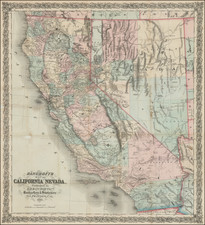 Bancroft's Map of California and Nevada Published by H.H. Bancroft & Co. Booksellers & Stationers... 1868 By H.H. Bancroft & Company