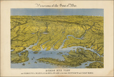 Washington, D.C., Maryland, Delaware and Virginia Map By Charles Magnus / John Bachmann