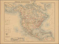 North America Map By Furne, Jouvet et Cie