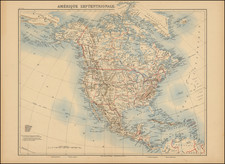 North America Map By Furne, Jouvet et Cie