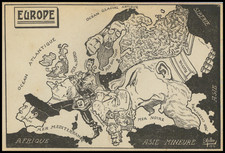 Europe and Pictorial Maps Map By E. Miller
