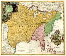 United States, South, Southeast and Midwest Map By Johann Baptist Homann