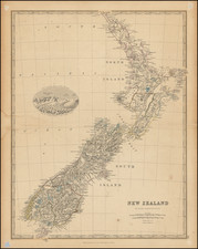 New Zealand Map By Keith Johnston