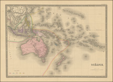 Southeast Asia, Philippines, Australia & Oceania, Pacific, Australia, Oceania and Hawaii Map By J. Andriveau-Goujon