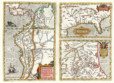 South, Southeast, Central America and South America Map By Abraham Ortelius