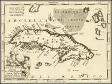 Cuba Map By Vincenzo Maria Coronelli