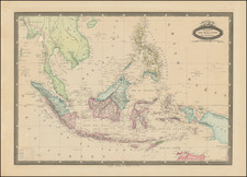 Southeast Asia, Philippines, Indonesia and Malaysia Map By F.A. Garnier