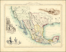 [ Hand Drawn Map ] Mexico, California, and Texas