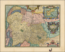 Netherlands and Belgium Map By Abraham Ortelius