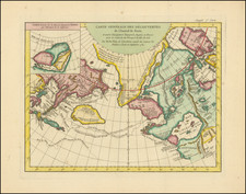 Carte generale des decouvertes de l'Amiral de Fonte et autres Navigateurs Espagnols Anglois et Russes pour le recherche du Passage a la Mer du Sud par M. De l'Isle . . . 1752 By Denis Diderot / Didier Robert de Vaugondy