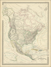 United States and North America Map By Adolphe Hippolyte Dufour