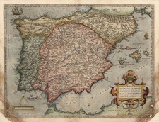 Europe, Spain and Portugal Map By Abraham Ortelius