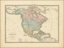 North America Map By Adrien-Hubert Brué / E. Levasseur