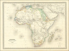 Africa Map By Adolphe Hippolyte Dufour