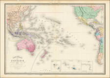 Pacific Ocean, Pacific, Australia and Oceania Map By J. Andriveau-Goujon