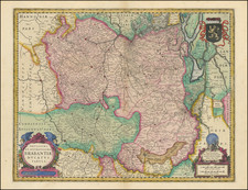 Netherlands and Belgium Map By Henricus Hondius