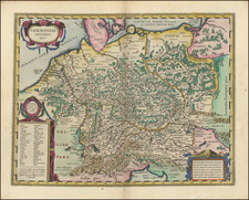 Netherlands, Austria, Poland, Hungary, Czech Republic & Slovakia and Germany Map By Johannes Blaeu