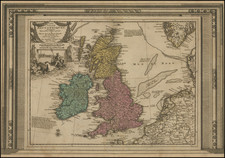 British Isles Map By Pieter van der Aa