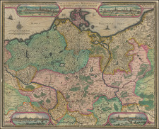 Poland and Norddeutschland Map By Claes Janszoon Visscher
