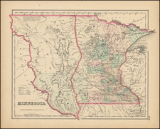 Minnesota Map By Joseph Hutchins Colton