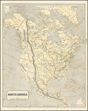 Texas and North America Map By Sidney Morse  &  Samuel Breese