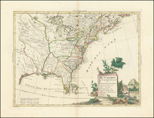 United States and American Revolution Map By Antonio Zatta