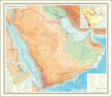 Middle East and Arabian Peninsula Map By Main Directorate of Geodesy and Cartography 