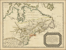 United States, Midwest, Canada and Eastern Canada Map By Nicolas Sanson