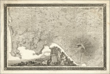 [ Naples and Mount Vesuvius ]   Topografia Dell' Agro Napoletano con les sue adjacenze . . .  Anno MDCCXCIII By Giovanni Antonio Rizzi-Zannoni