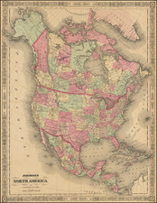 North America Map By Alvin Jewett Johnson